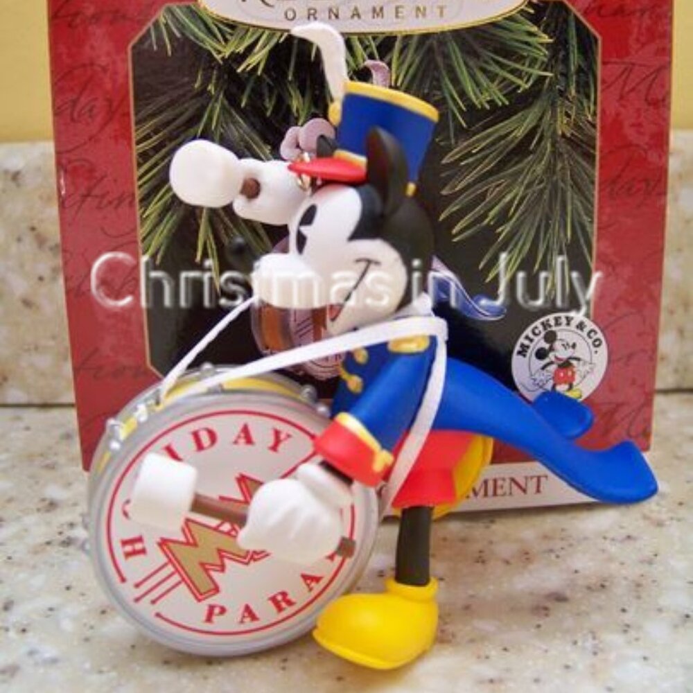 Hallmark 1997 Bandleader Mickey Disney Mickey's Holiday Parade Drum Ornament